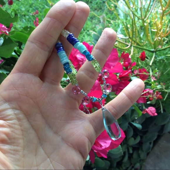 Handcrafted Sundance charm Sterling Silver Multi Stone Necklace Stunning NEW - Picture 10 of 10